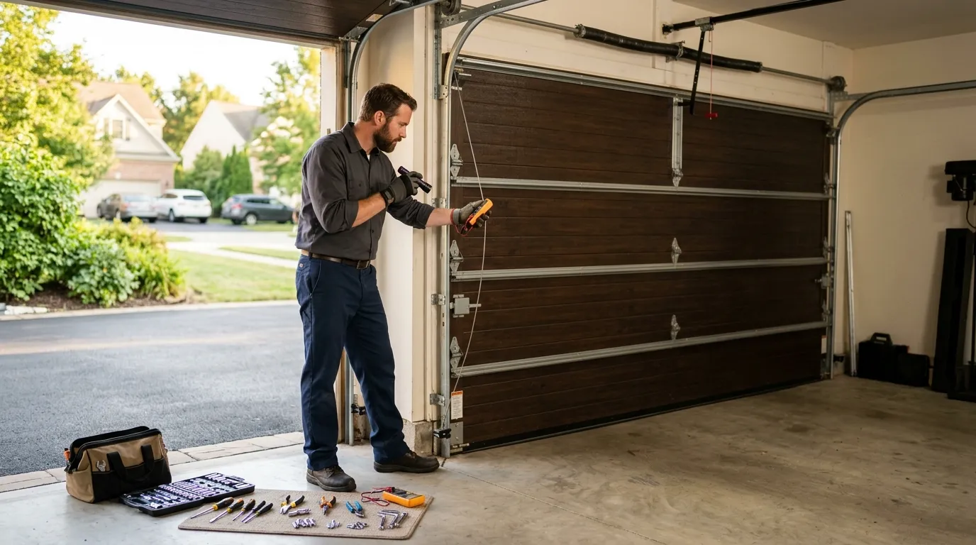Garage door repair work in Oklahoma City, OK